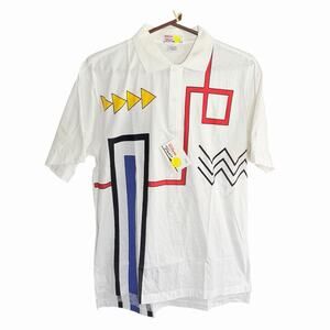 Vtg 80s 90s Wilson Tennis Shirts Large Men's White S/S Hong Kong Dead Stock NWT